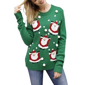 Cute Christmas Sweater Long Sleeve Knit